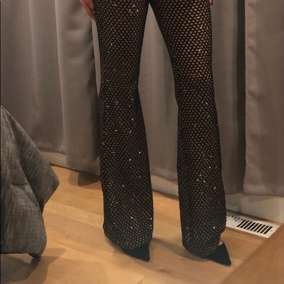 Black sequin flared pant - Picture 1 of 9